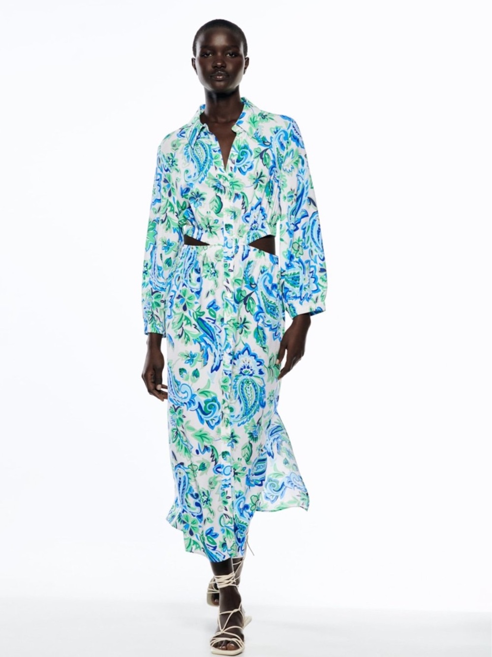 Zara Cut out PRINTED DRESS